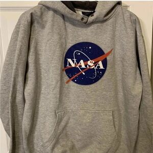 NASA Prairie Mountain Gray Hoodie mens‎ sz S